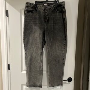 Good American Black Relaxed Jeans High-Waisted